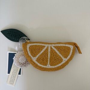 Lemon Slice Beaded Coin Purse